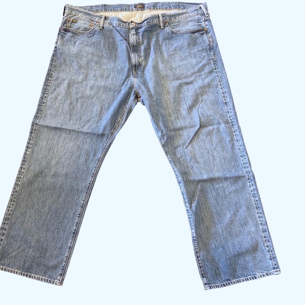 Polo Ralph Lauren Jeans Mens 50x32 Blue Hampton Relaxed Straight Denim Classic